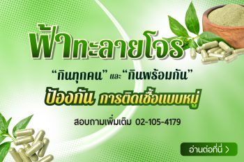 Read more about the article ข้อเสนอกินฟ้าทะลายโจร “พร้อมกัน”ทุกสถานที่ซึ่งมีการติดเชื้อ เพื่อ “บำบัดรวมหมู่” / ปานเทพ พัวพงษ์พันธ์